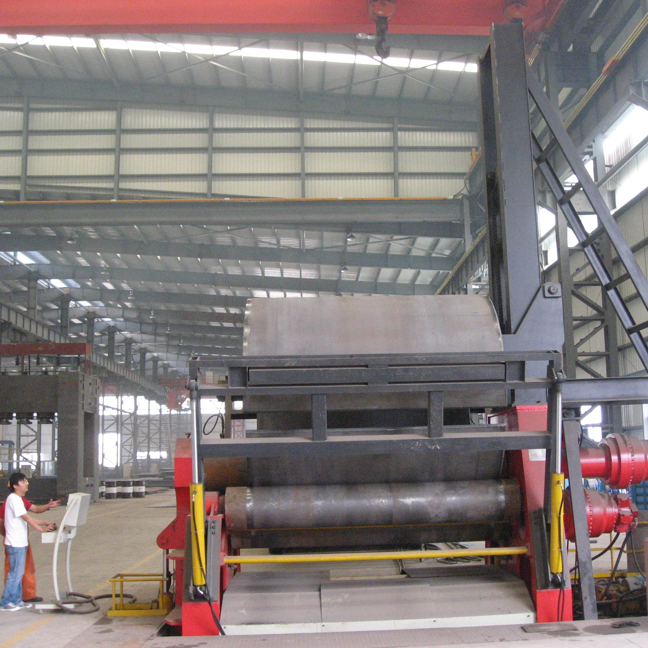 Customized four roll plate bending machine for tower