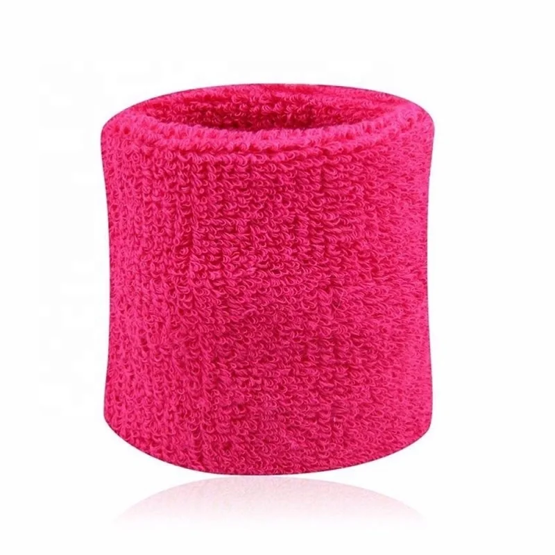 Custom Colorful Breathable Cotton Unisex Running Badminton Sport Sweat Bands Wrist Band