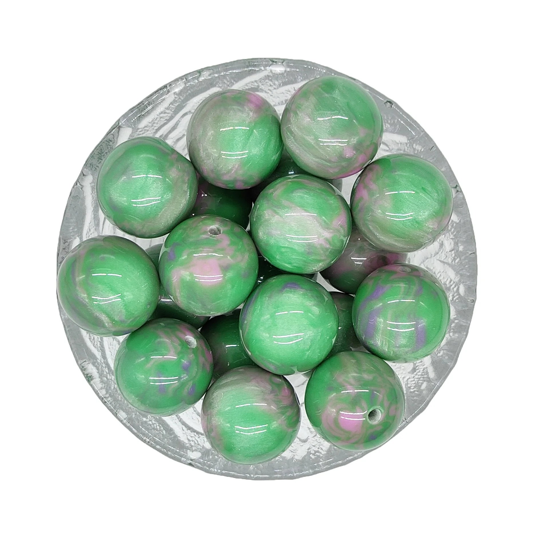 20mm Bubble Gum Jelly Acrylic Beads Pearlescent Chunky Gumball Beads Diy Bracelet Jewelry Making Loose Beads