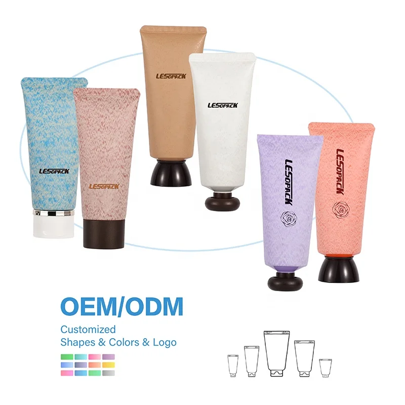 Wholesale Custom Luxury Cheap 40mm PE Soft Plastic Cosmetic Packaging Tubes Hand Cream Plastic Soft Squeeze Tube