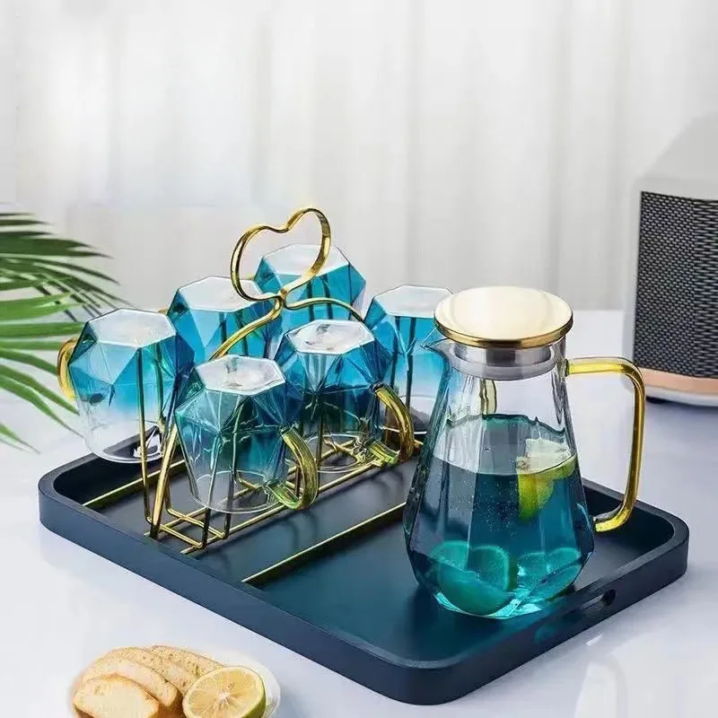 Heat Resistant Borosilicate Juice Glass Water Pitcher Glass Water Jug