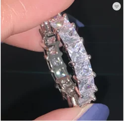 2021 INS Top sale hip hop jewelry women cubic zirconia 18K gold big heart diamond ring 925 sterling silver luxury iced out rings