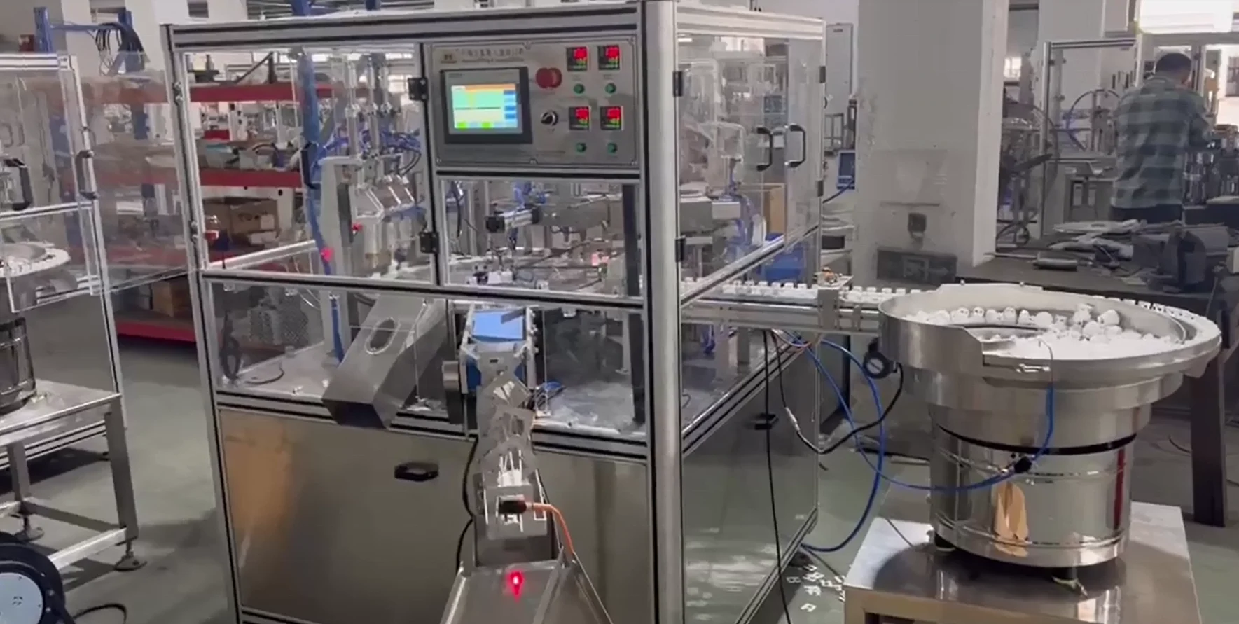 Tablet Desiccant Silica gel dryer spring Closure cap lid tapa filling sealing folding assembly Machine