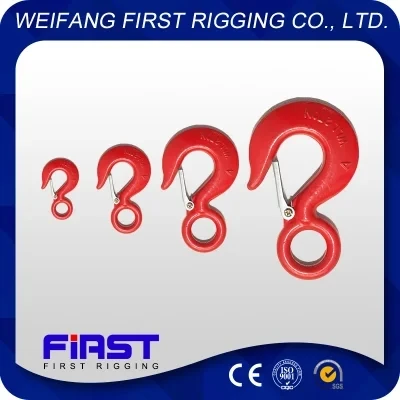 Forged Carbon Steel of 320A Us Type Eye Hoist Hook with Latch