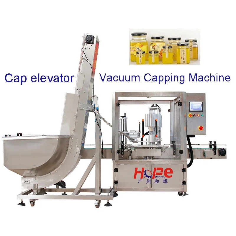 Automatic Chili Sauce Sesame Pepper Blueberry Sauce Glass Jar Twist Off Vacuum Capping Machine