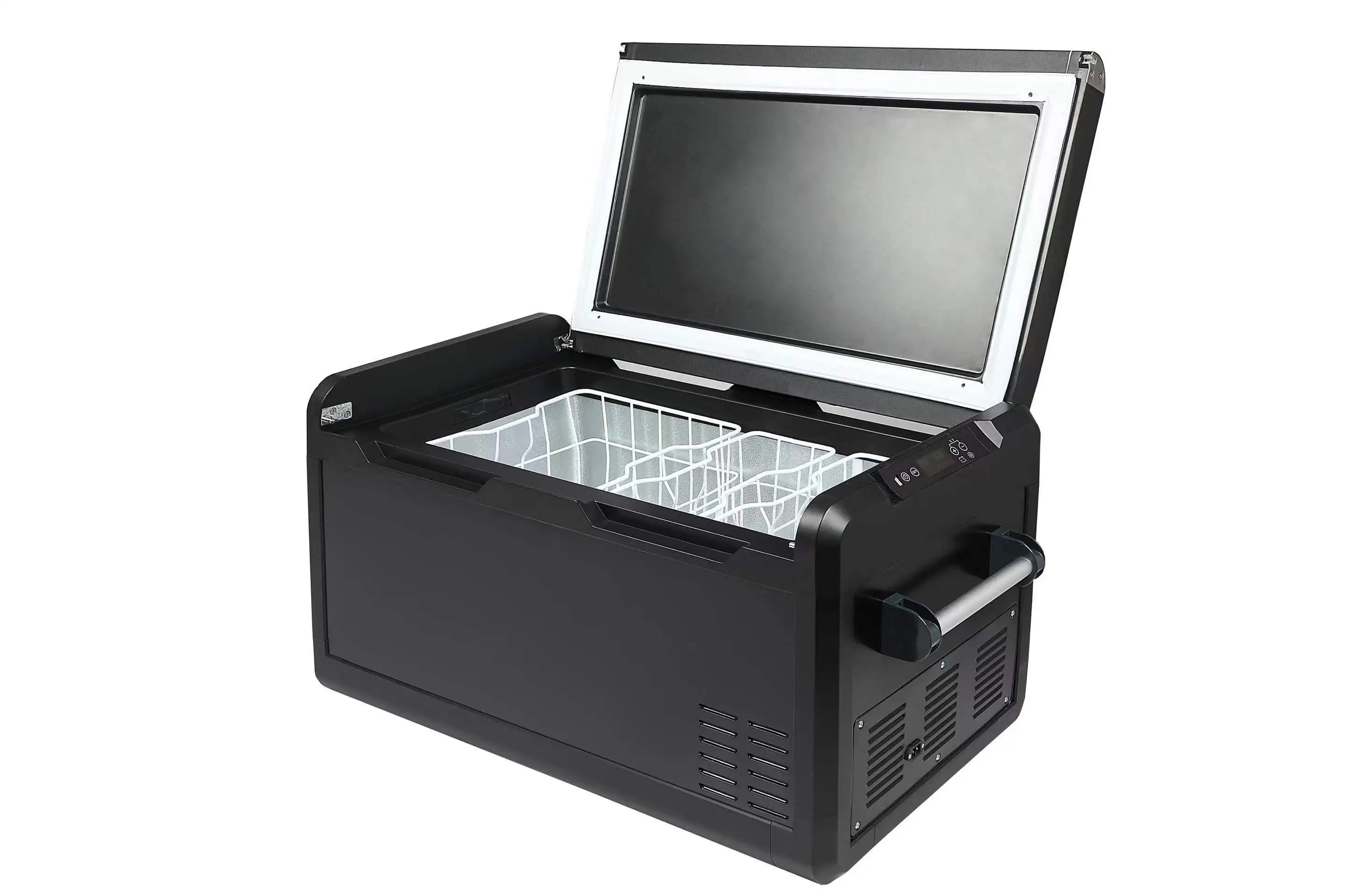 100L New design Dual zone  DC 12V 24v Portable DC Fridge Freezer With compressor cooling system