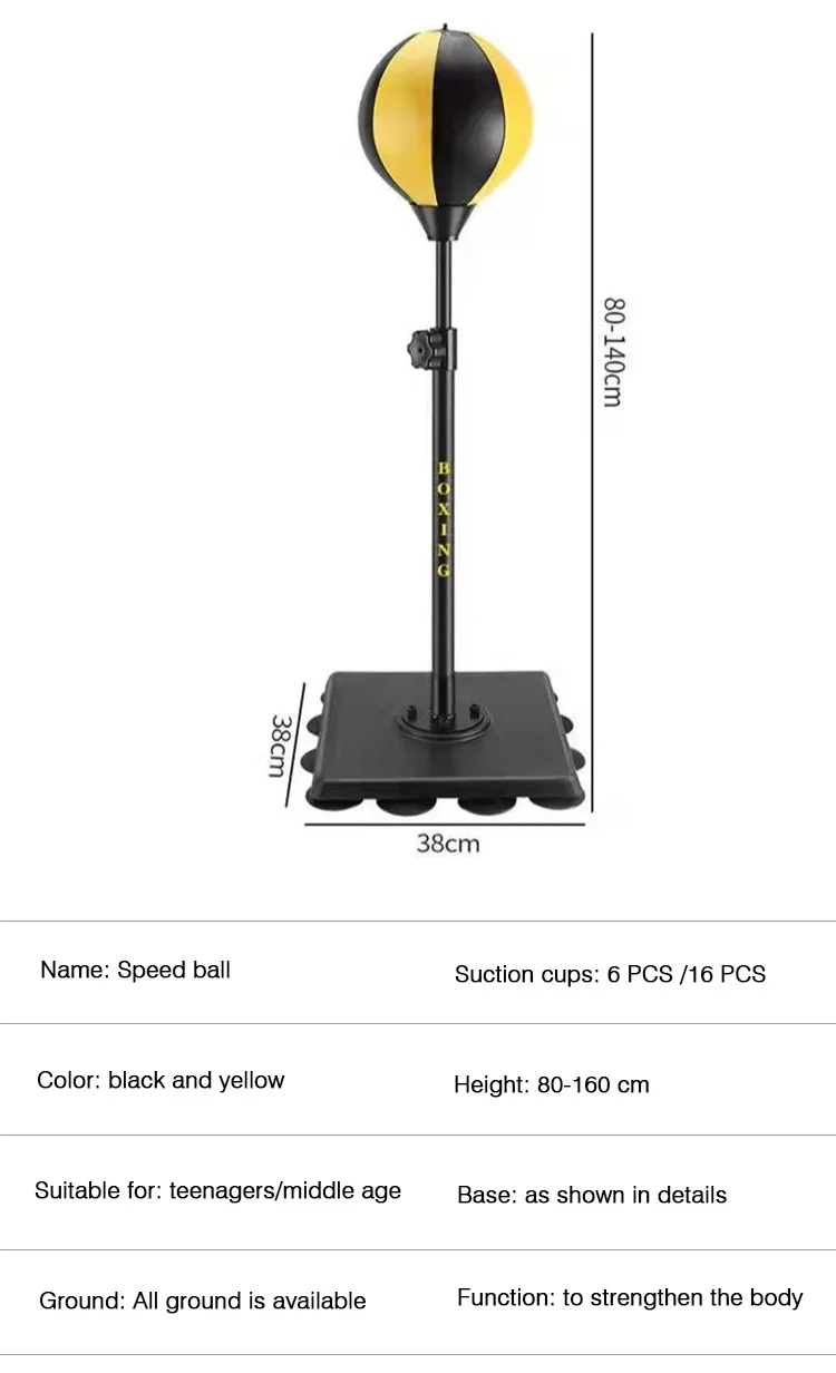 Spring Durable Sports Training Adult Ball Shape Free Standing Sandbag for boxing