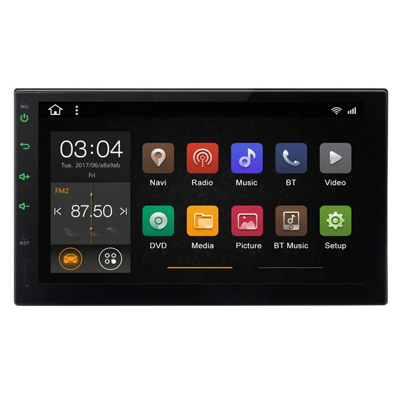  Двойной Din Android 10 0 Универсальный 7 дюймов Автомобильный мультимедийный плеер автомобильной стереосистеме с помощью GPS Navi BT Wi-Fi Поддержка AM FM радио разъём подачи внешнего сигнала