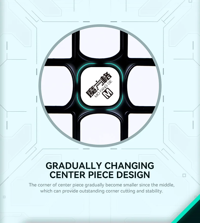 Qiyi Thunderclap V3 M 3X3 Magic Speed Cube Stickerless Professional Fidget Toys Thunderclap V3M Cubo Magico Puzzle Games