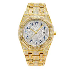 Новые модные часы OEM с логотипом, роскошные мужские наручные часы в стиле хип-хоп