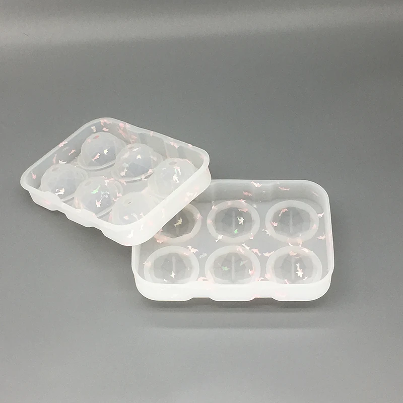 Eco-friendly 6 Cavity Easy to Demould Round Shape Non-toxic Food Grade Silicone Ice Ball Maker
