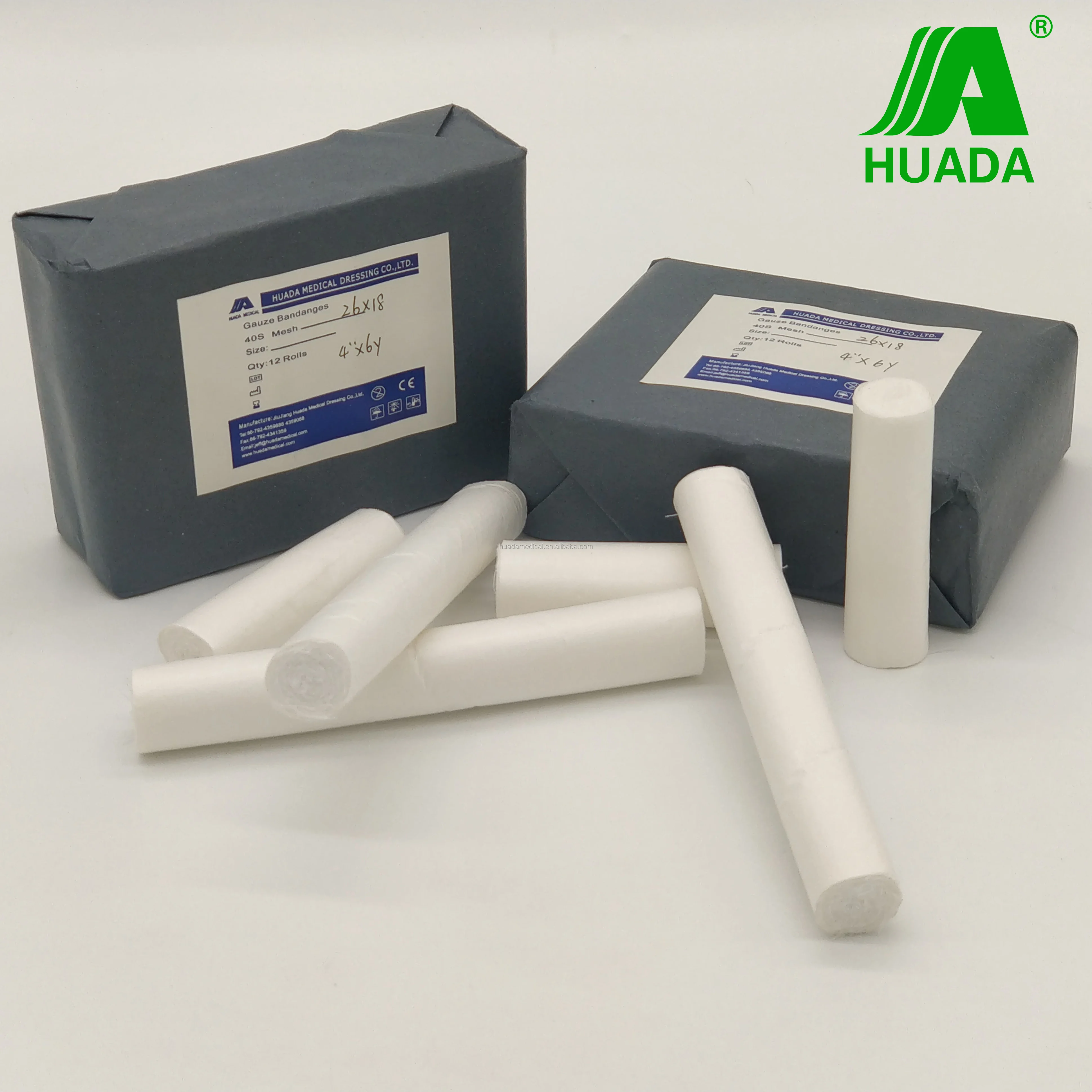 100% cotton non sterile rolled gauze bandage roll made in china 12rolls per pack 100% cotton