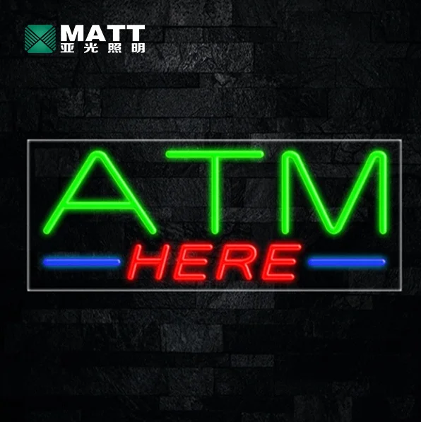 Led ATM Signs Decor for Bank Business Mart Shop Store Bar Cafe Now Open Sign
