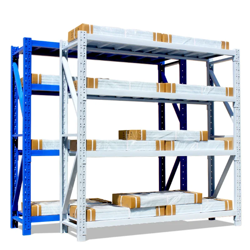 4 Tier Wholesale Black Industrial Heavy Duty Shelving Industrial Shelving Unit Warehouse Rack Storage Shelves