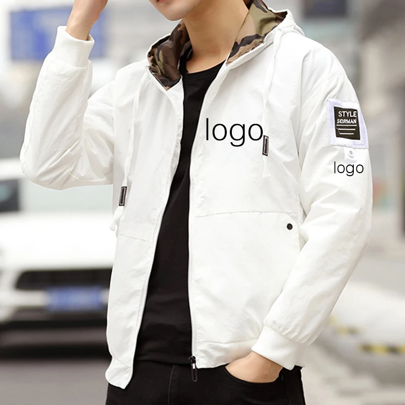 Wholesale custom 2020 spring casual sports men bomber jackets coats with hooded