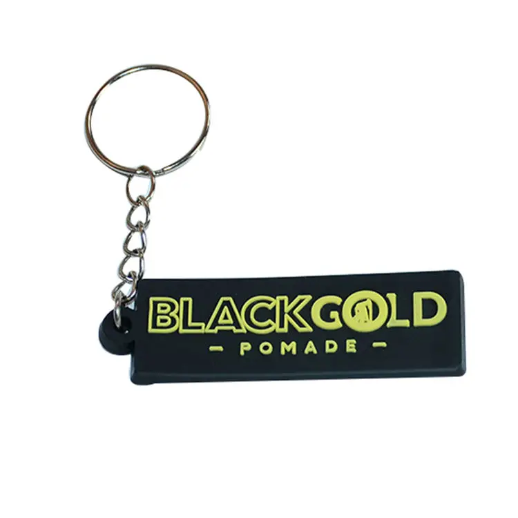 Factory Promotional Cute High Quality custom Soft Pvc Keychain with bee rectangle round customized shape