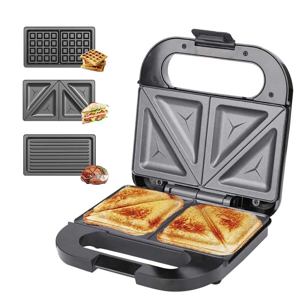 Nonstick Plates Easy to Clean Perfect Grilled Cheese Cool Touch Handle Plastic Sandwich Maker