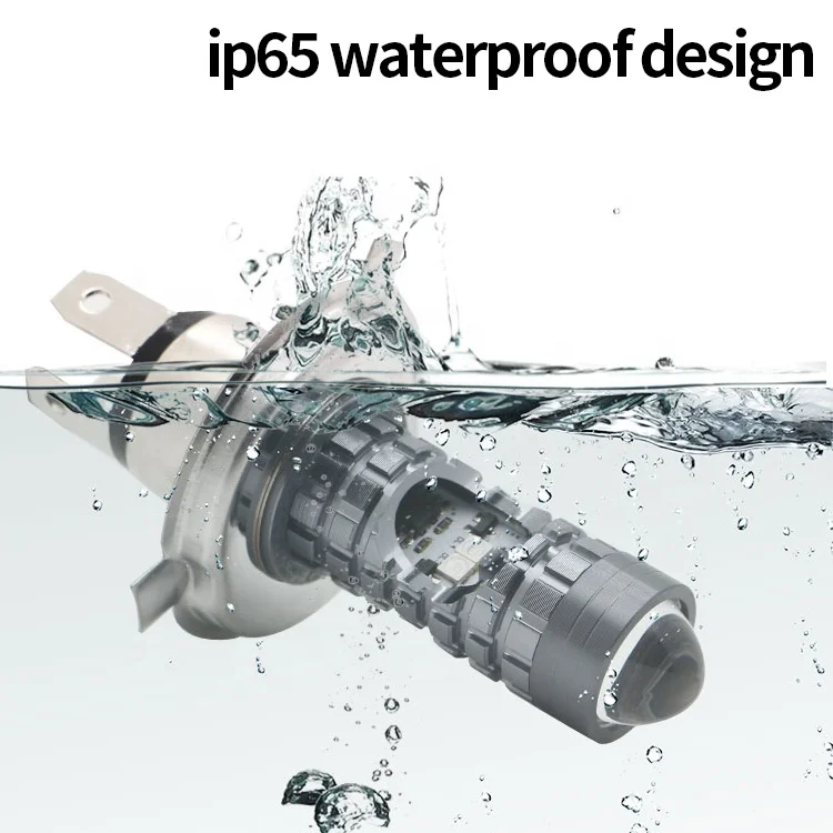 Factory mini Driving Light DRL Motorcycle Led Headlight bulb H4 H6 BA20D P15D Auto Car fisheye Projector Lens dual color