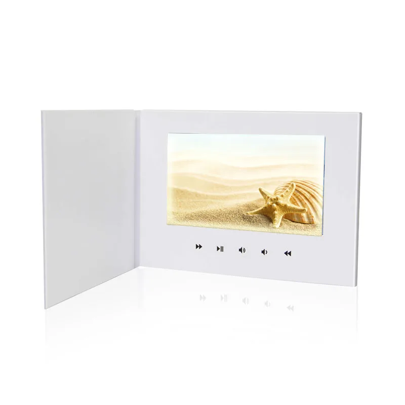 High Quality 7 inch Lcd blank recordable video greeting card video gift brochure