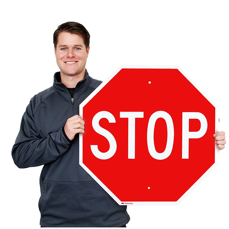 Factory Direct Customized Reflective Aluminum Traffic Warning Stop Sign Road For Safety