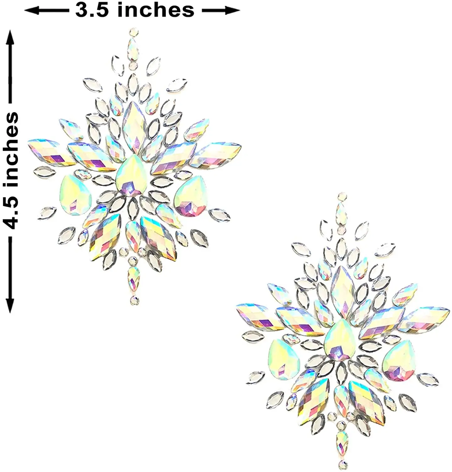 Mermaid Breast Gems Glitter Carnival Rhinestone Face Body Jewelry Stickers Crystal Tattoo Nipples