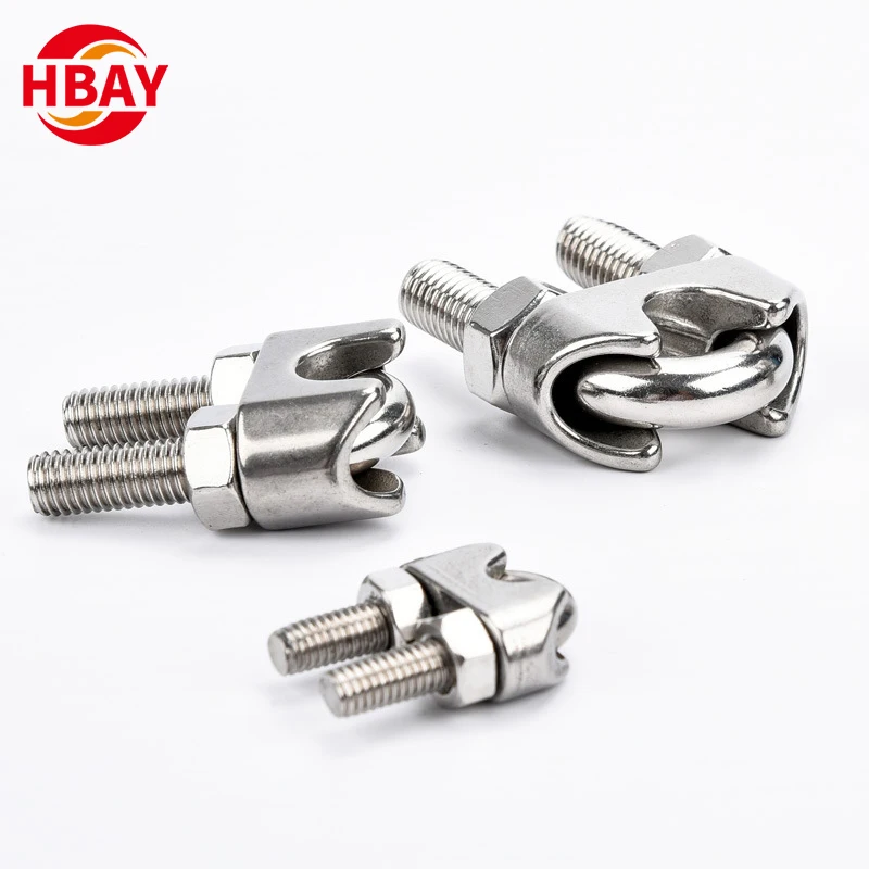 ANYUE Quality Assurance 304 Stainless Steel Wire Rope Clip for Fastening