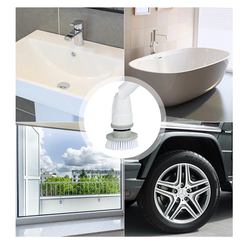 Adjustable high power electric cleansing brush scrubber cleaning with handle