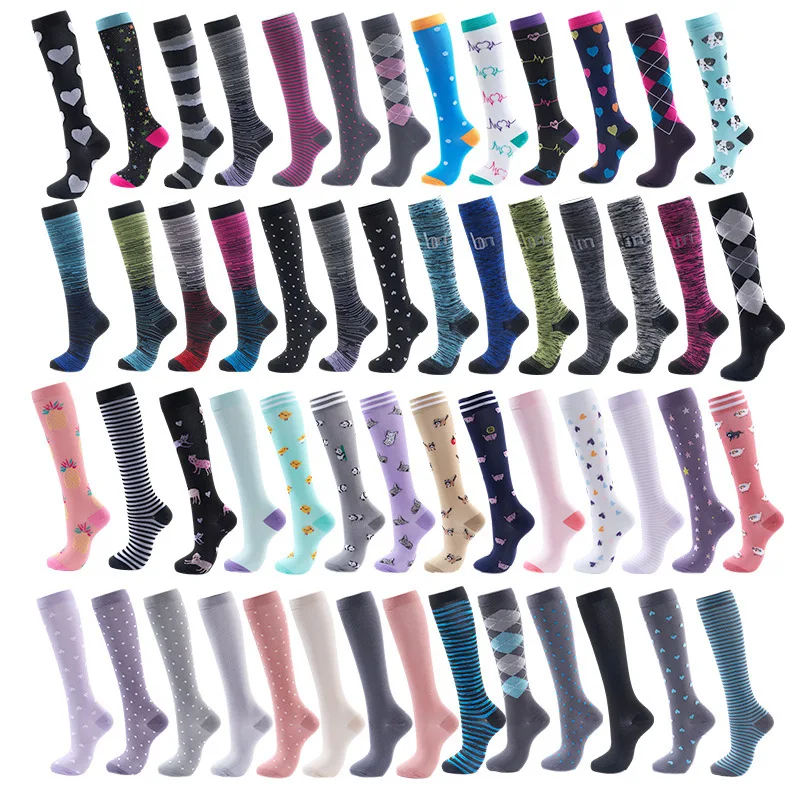 Hot Sale Dropshipping Colorful Fancy Crazy Design Sport Running Compression Socks for Men & Women