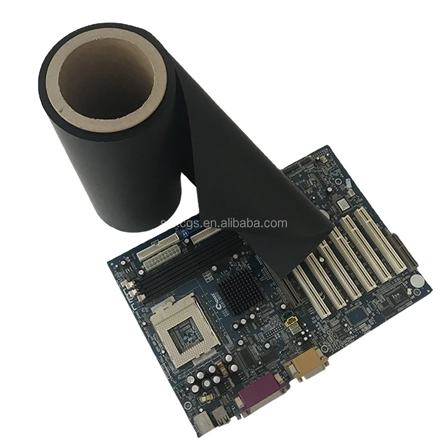 Custom Size Velostat Printing Conductive 6mil Black Polyethylene Film Roll Velostate for Pressure Sensors Surfaces