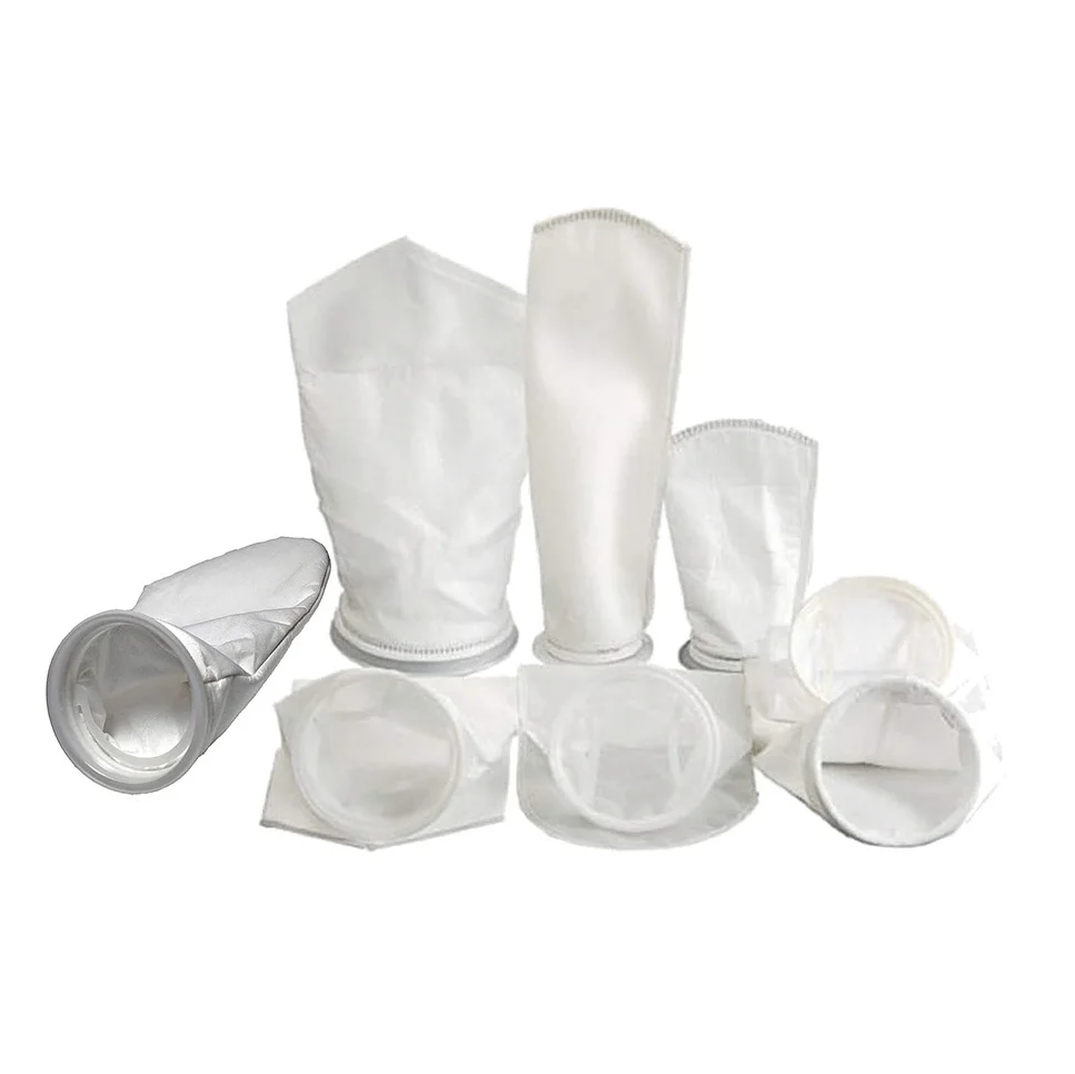 replace nylon mesh monofilament PE PP NMO 200 micron chemical industry drinking water felt liquid filter bag for water treatment