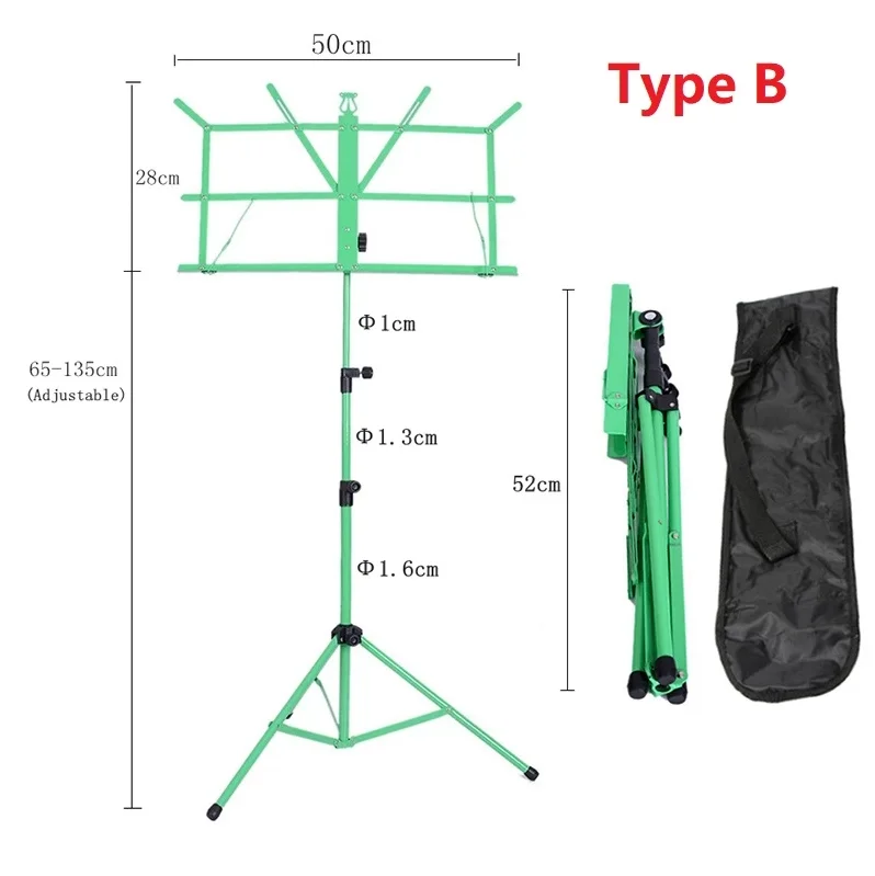 SUT-M01 Factory Wholesales Musical Instruments Holder Stable Tripod Folding Music Stand For Concert