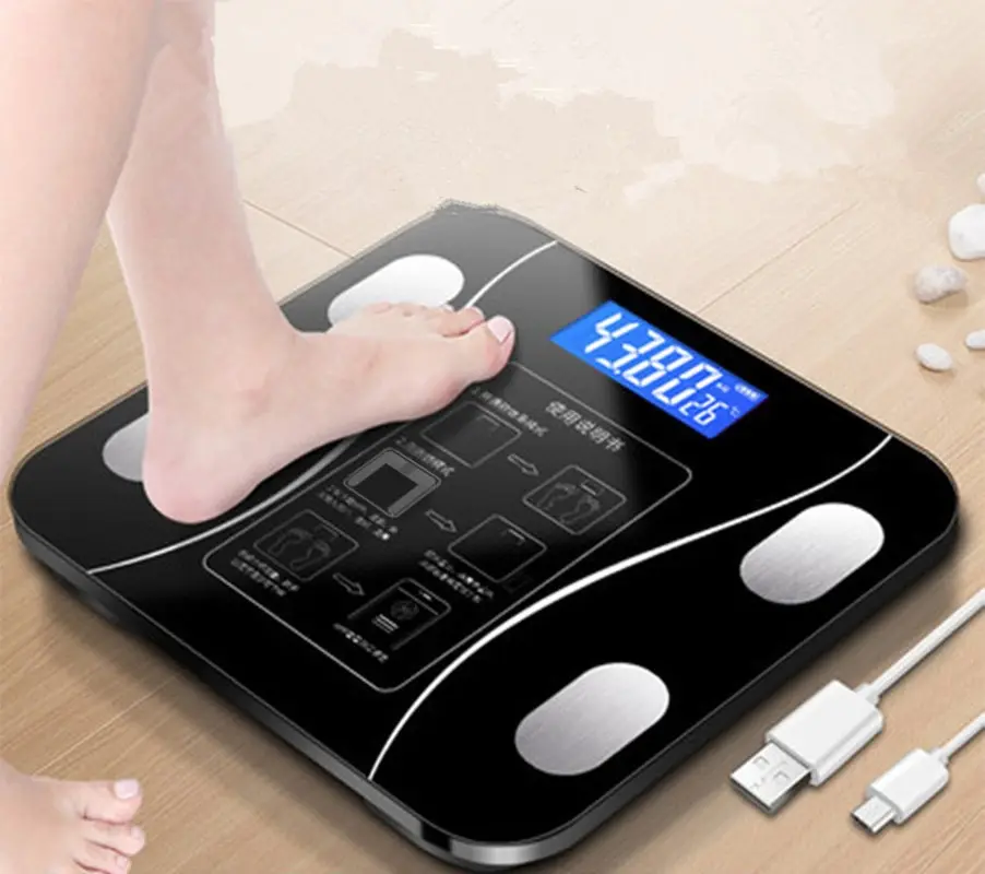 Weight body fat BMI, scale USB charging wireless big smart goods commercial weighing digital mini scales/