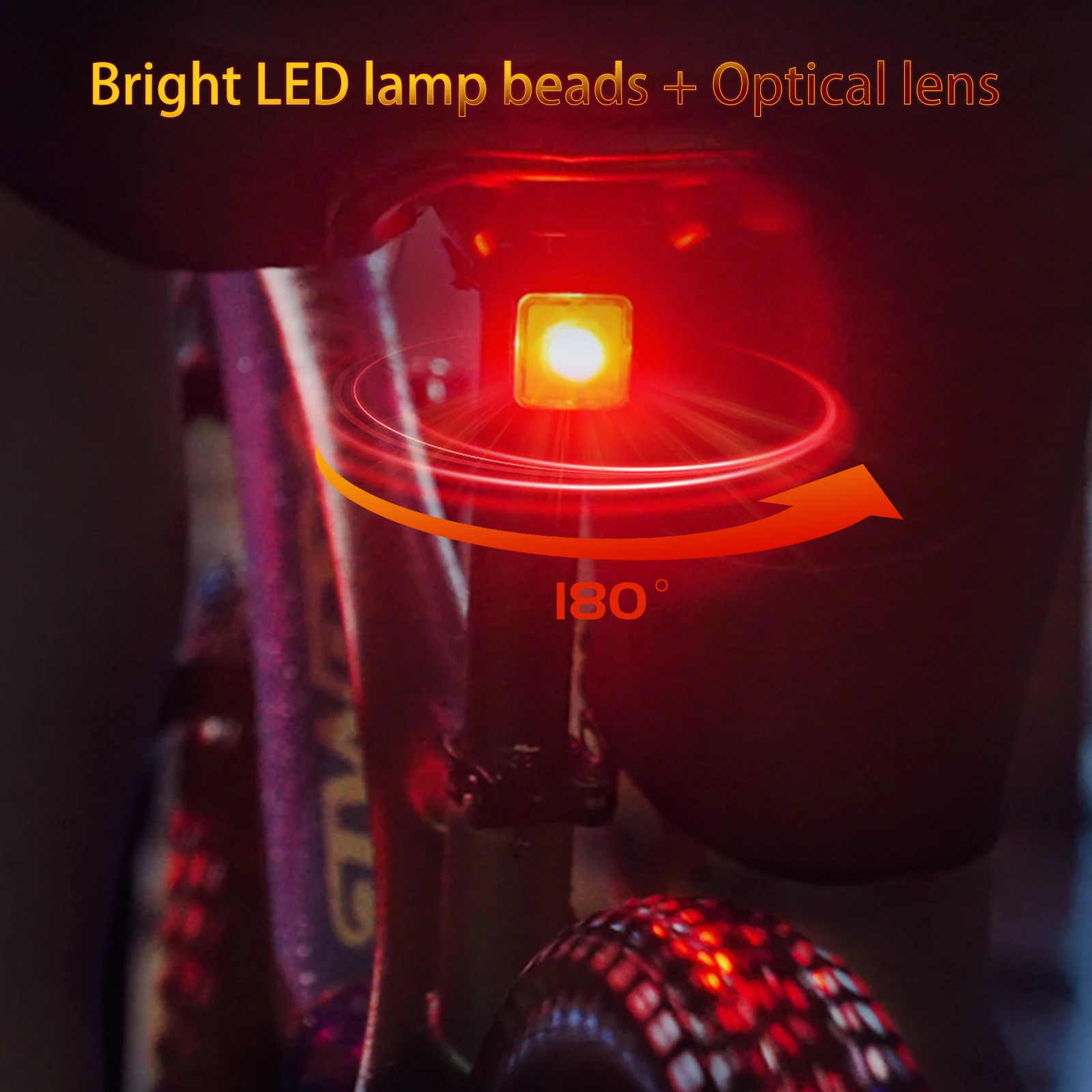 CYCLAMI MTB & Road Bike Safety Warning Light - Intelligent Brake Sensor Rear Light