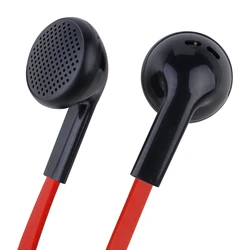 Durable flat cable 3.5mm plug crisp clear sound stereo wired in-ear earphone for mobile phone/MP3/MP4 use