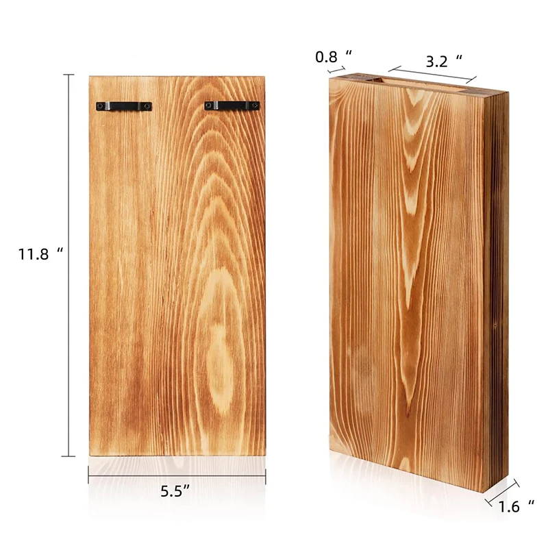 Custom Indoor Rustic Decorative Wooden Wall Hanging Planter Flower Vase for Home Decor