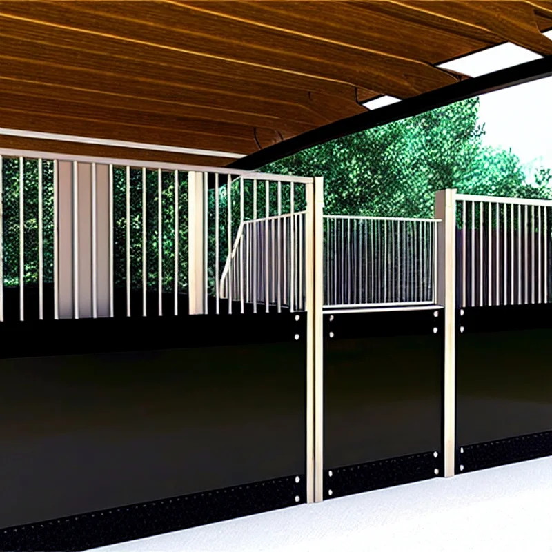 high quality Prefabricated galvanized Horse Stall bamboo stable door
