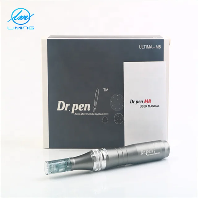 Dr pen m8-w microneedling derma pen round wireless digital  beauty care latest nano leather rolling micro needle pen