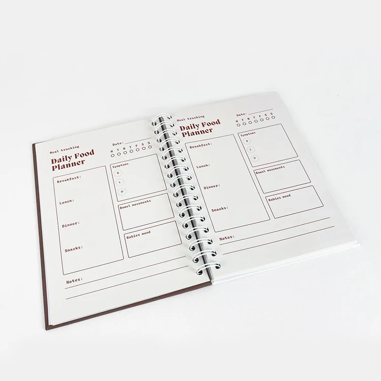 Customized Printing School Business A4 Hardcover High Quality Custom Spiral Planner Journal Notebook