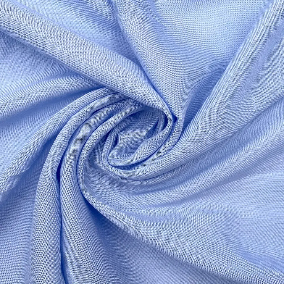 Factory direct sale 32s 95gsm soft  pure color plain spun viscose 100%  rayon fabric for dress and shirt (1600303735441)