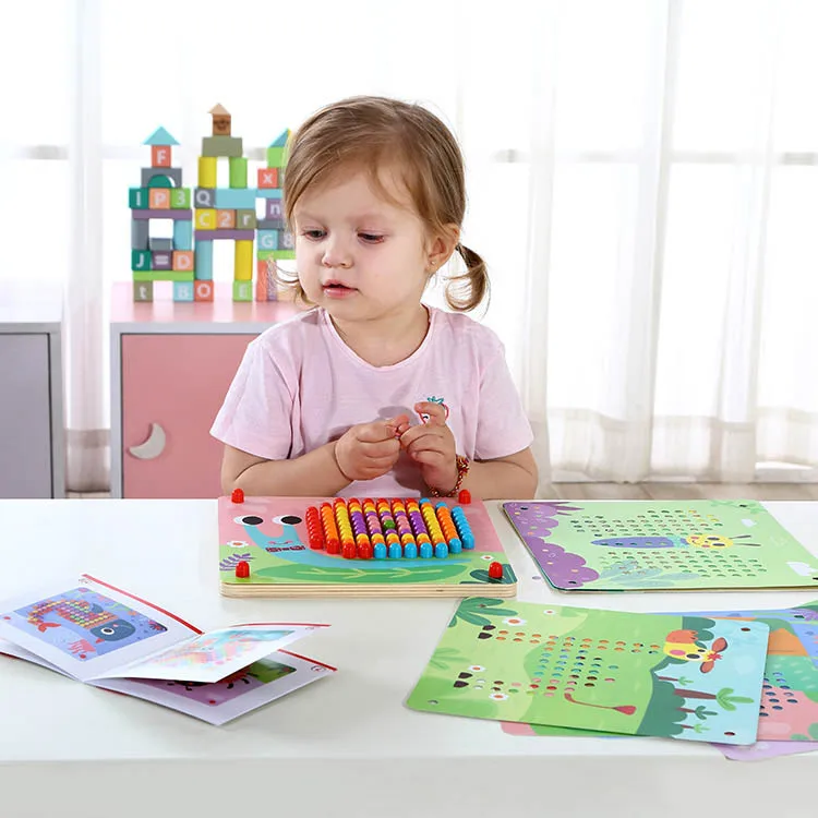 RTS 2024 New Design Wooden Small Pattern Peg Educational toy For Kids