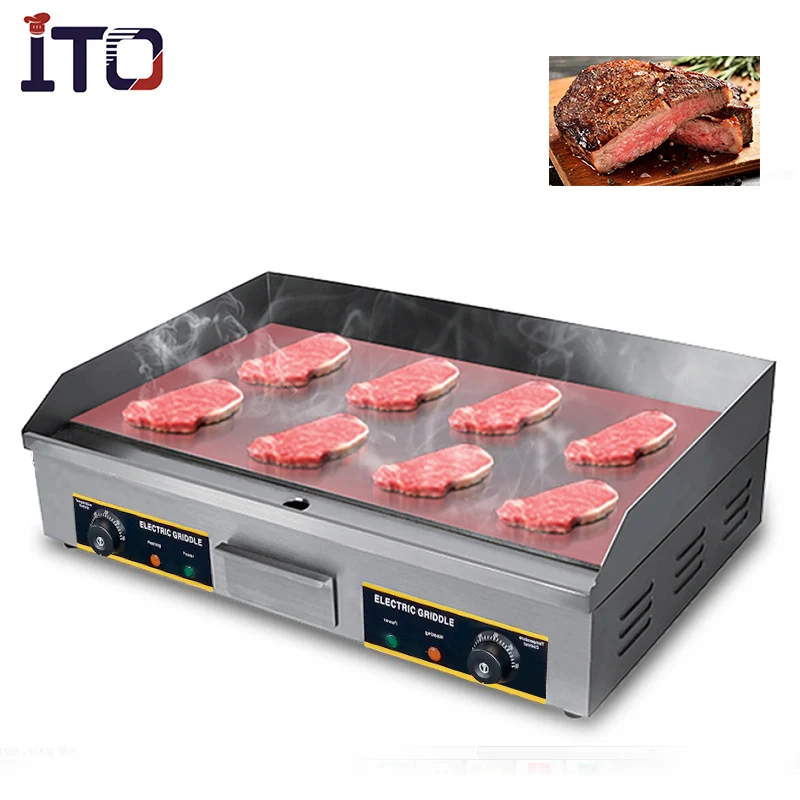 Hot Sale Manufacturer Commercial  Stainless Steel Professional Flat Electric Griddle for sale