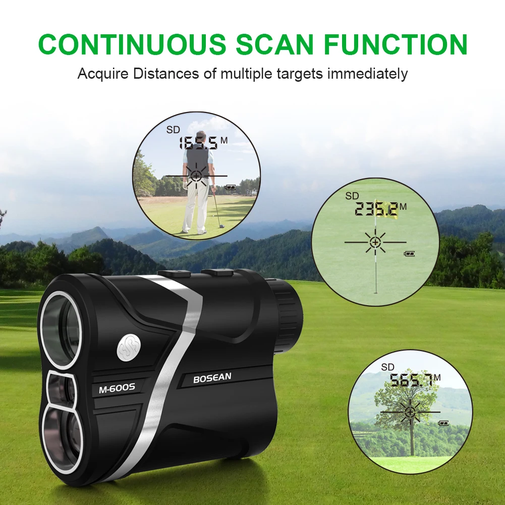 Bosean High Accuracy Laser Range Finder 600m Laser Distance Meter Hand-held Laser Range Finder