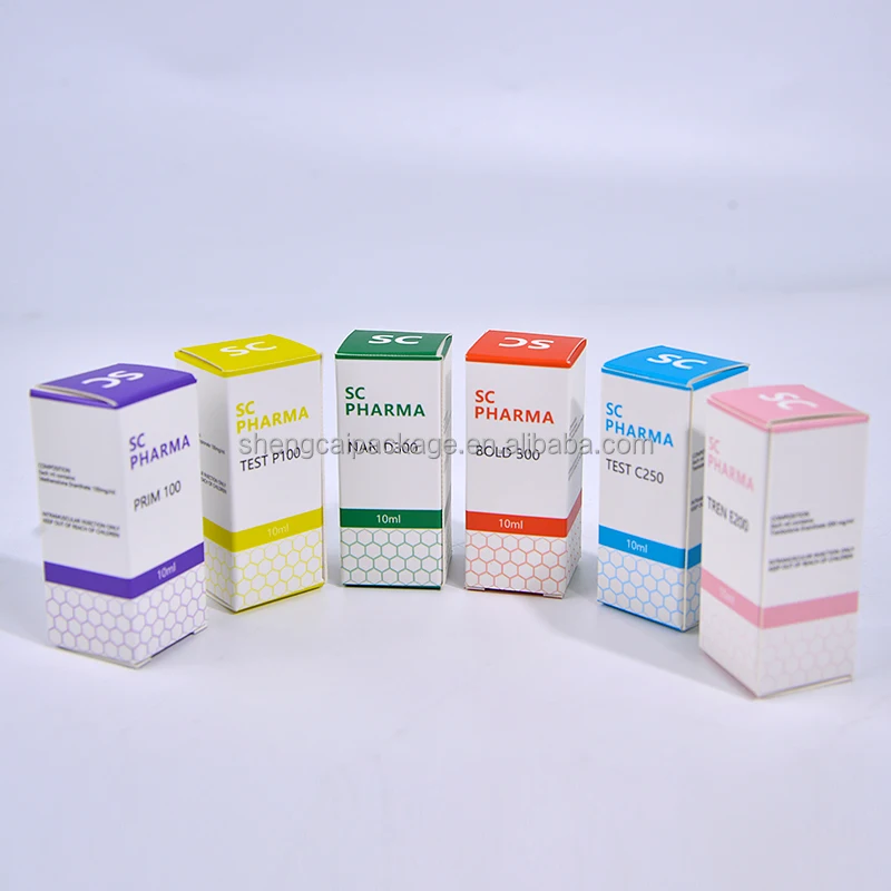 Holographic medical vial custom box TEST E 10ml vial box packaging