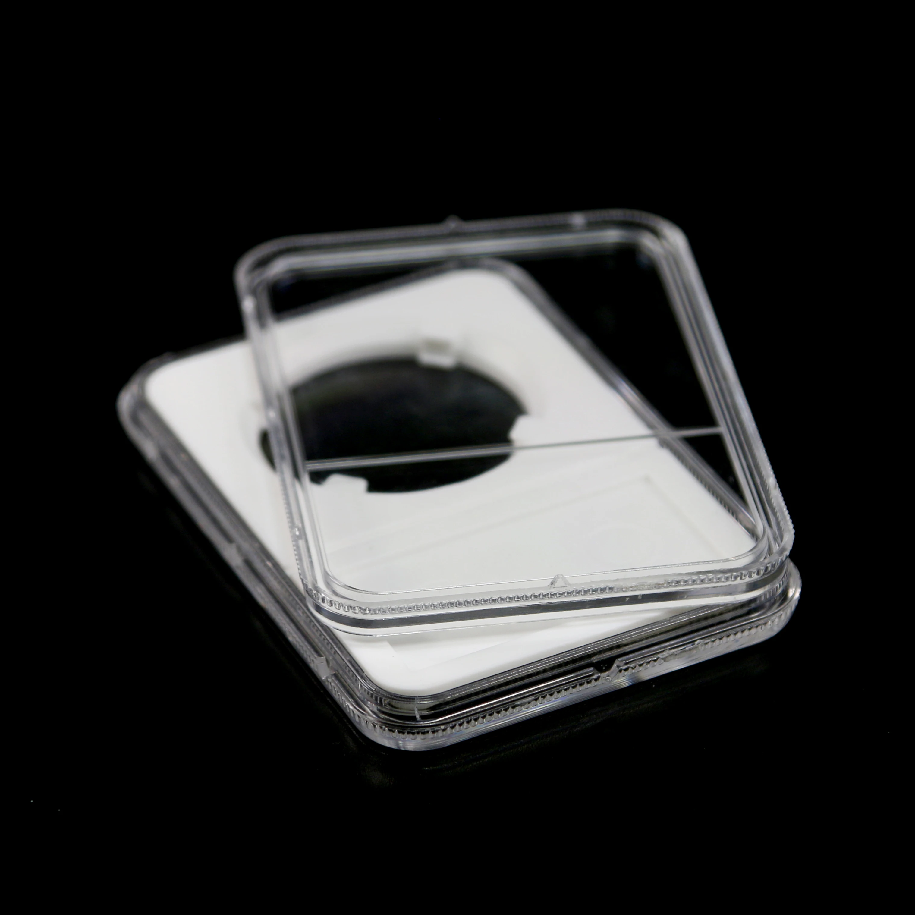 80*60mm Ultra Perfect Fit Challenge Coin Storage Box Clear Acrylic Graded Coin Slab Shell for PCGS NGC