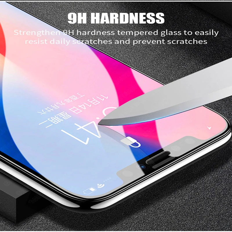 20D Curved Edge Protective Glass For iPhone 14 13 pro max full cover Screen Protector Film for iPhone XS Max 8 7 Tempered Glass