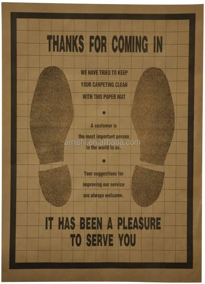  Wholesale Paper Car Floor Mats Custom Disposable Mat For Universal Kraft