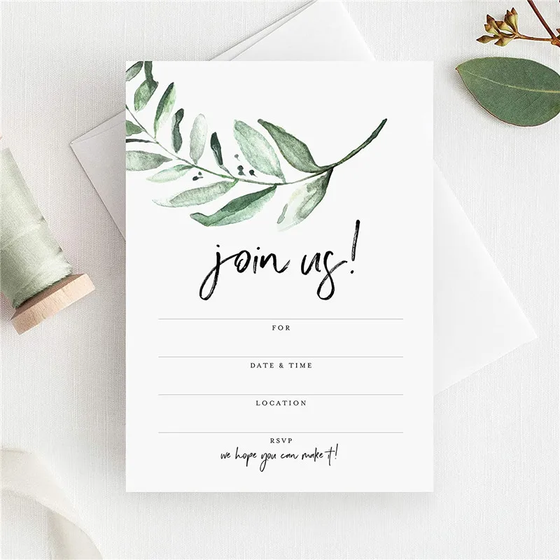 
Custom Party Paper Printed Logo Greeting Business Gift Gold Foil Invitation Small Thank You Card 