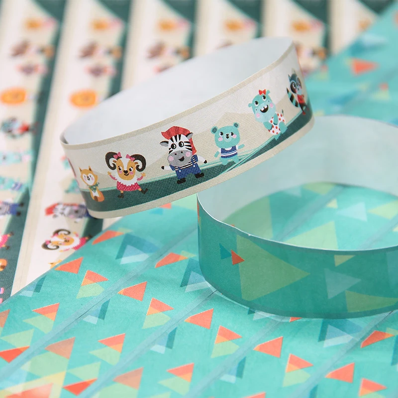 Custom Children Bracelet Tyvek Paper Safety Identification Wristbands For Kids