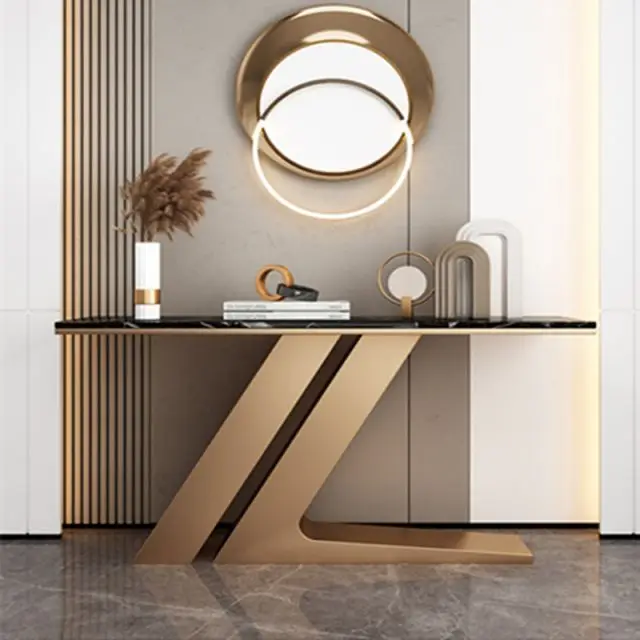 Supplier wholesale french style console table nordic living room furniture marble top console table