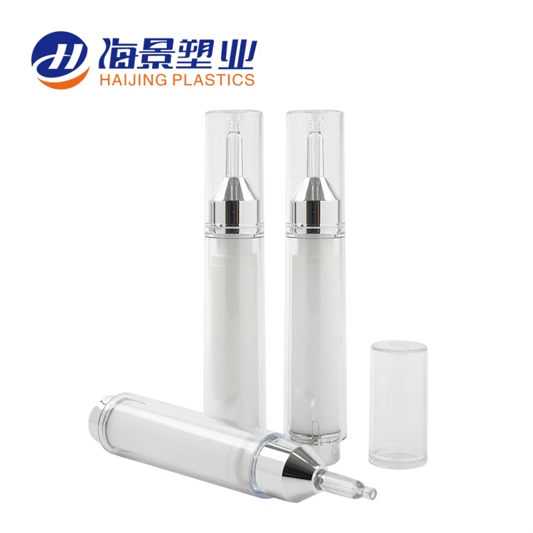 15ml syringe cosmetic container rose gold luxury airless syringe bottle for essence serum